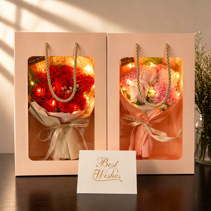 Luxurious Everlasting Rose Bouquet - Eternal Flowers with LED Lights