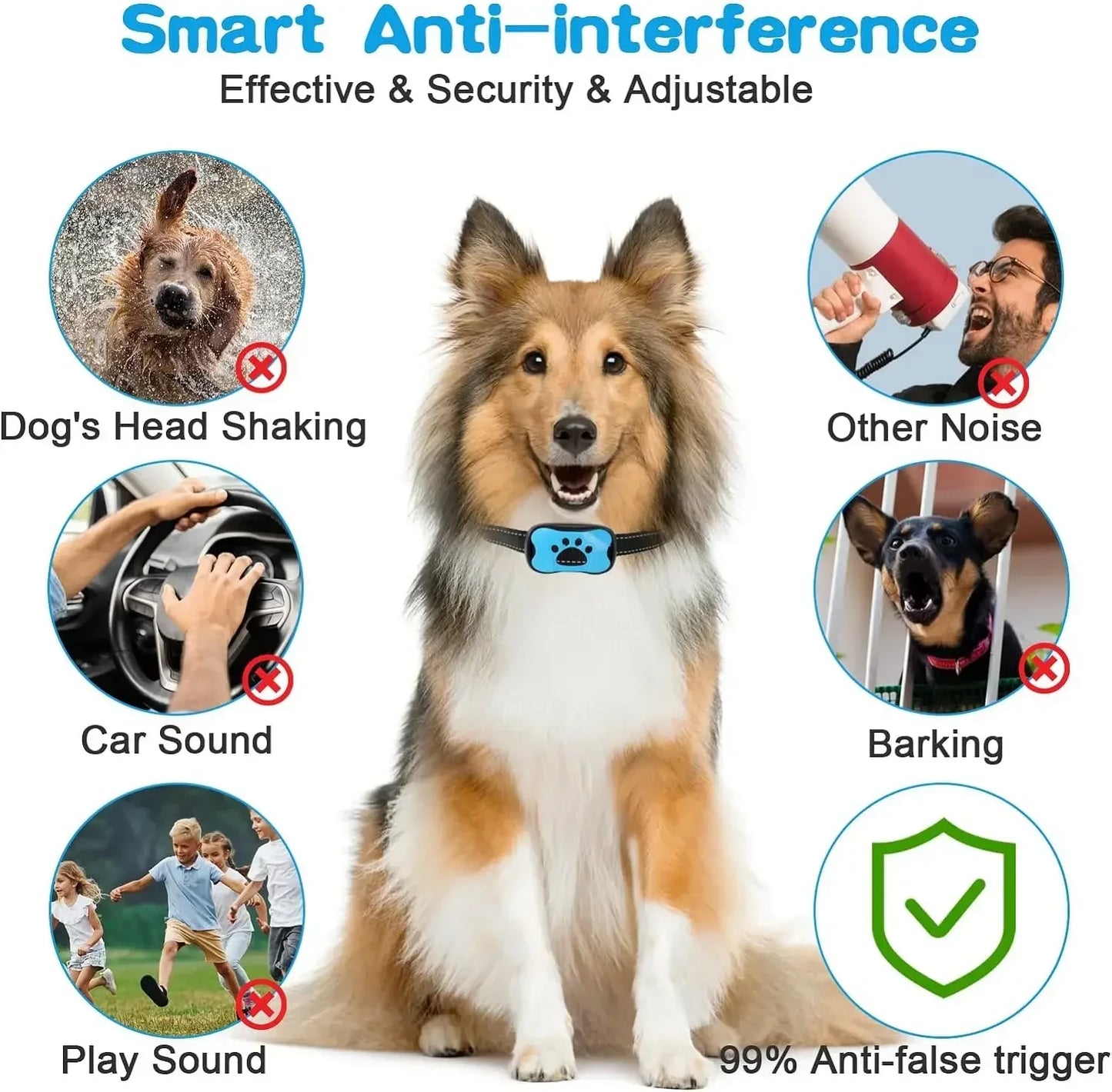 Pawmfy Ultrasonic Anti Bark Collar - No Pain, Just Quiet